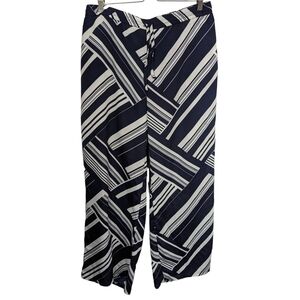 Liz Claiborne Woman Stripe Pull On Palazzo Pants Sz 1X